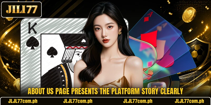 About us page presents the platform story clearly