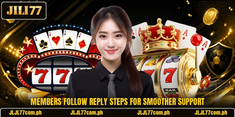 Members follow reply steps for smoother support Members follow reply steps for smoother support