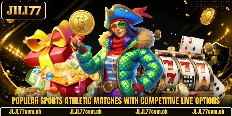 Popular sports athletic matches with competitive live options