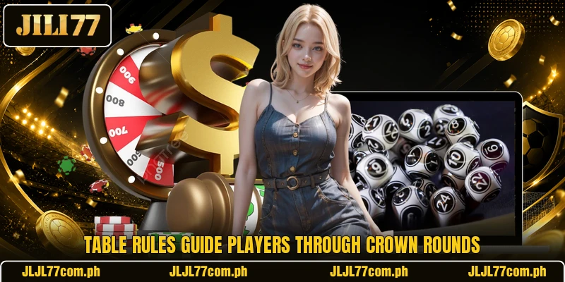Table rules guide players through crown rounds Table rules guide players through crown rounds